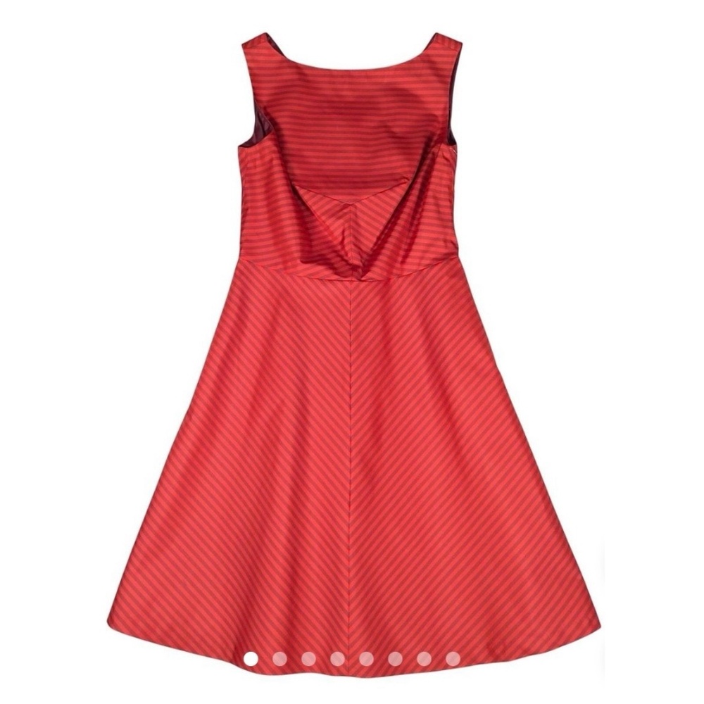 Isaac Mizrahi for Target Dress Red Boatneck Dress Striped Pockets A-Line size 2